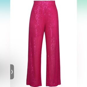 Hot pink sequin pants size M